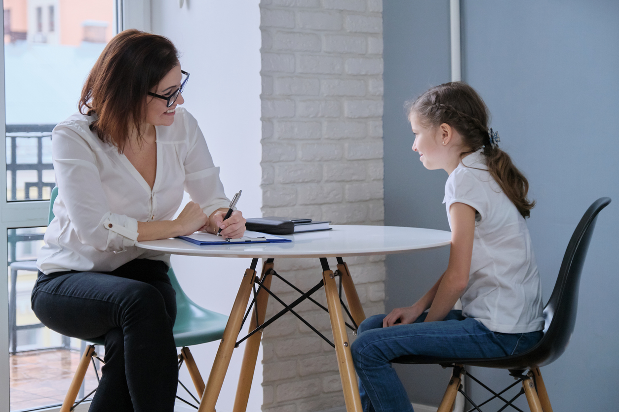 Social Worker working with child