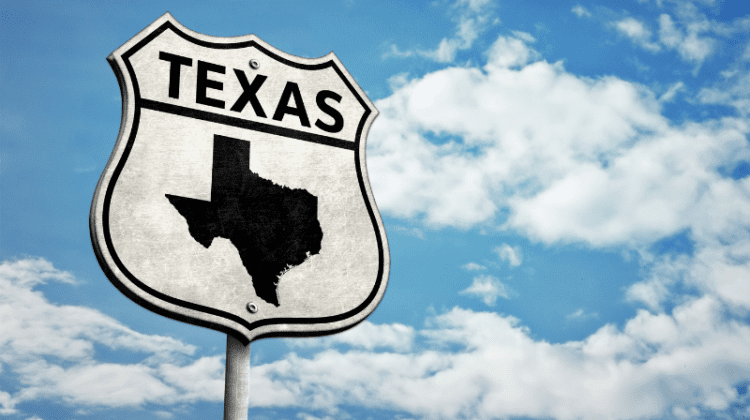 Texas road sign