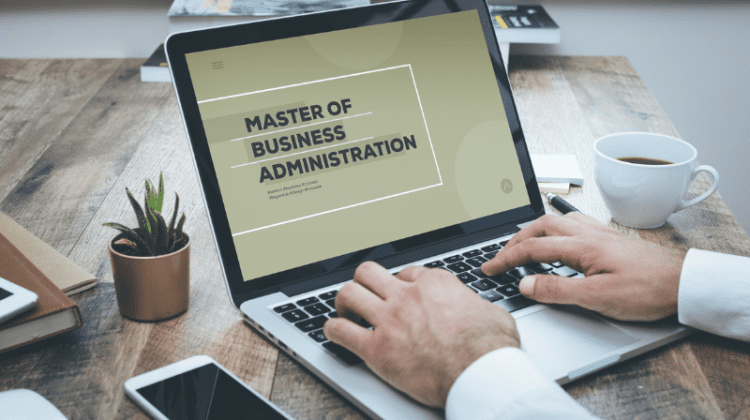 mba student working on mba presentation (1)