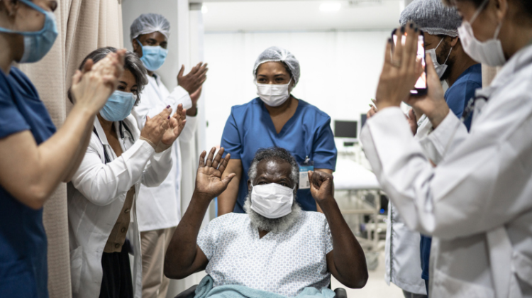 cheering nurses